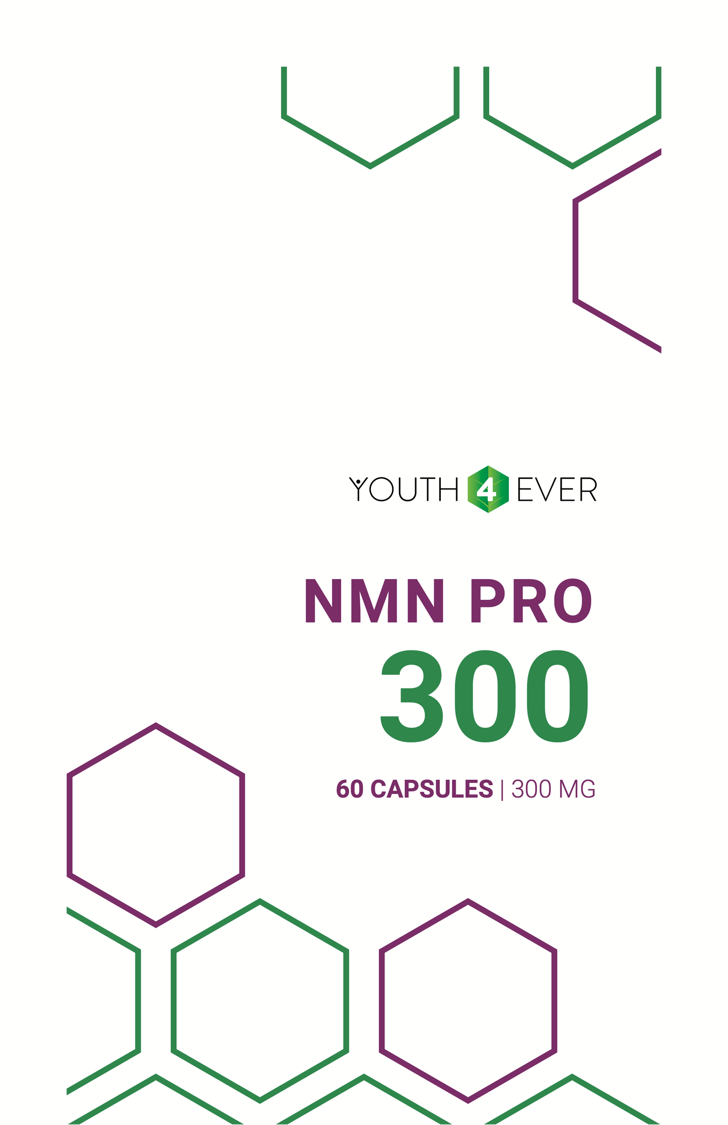 NMN PRO 300 - 18 grams NMN - 99% pure - 60 capsules